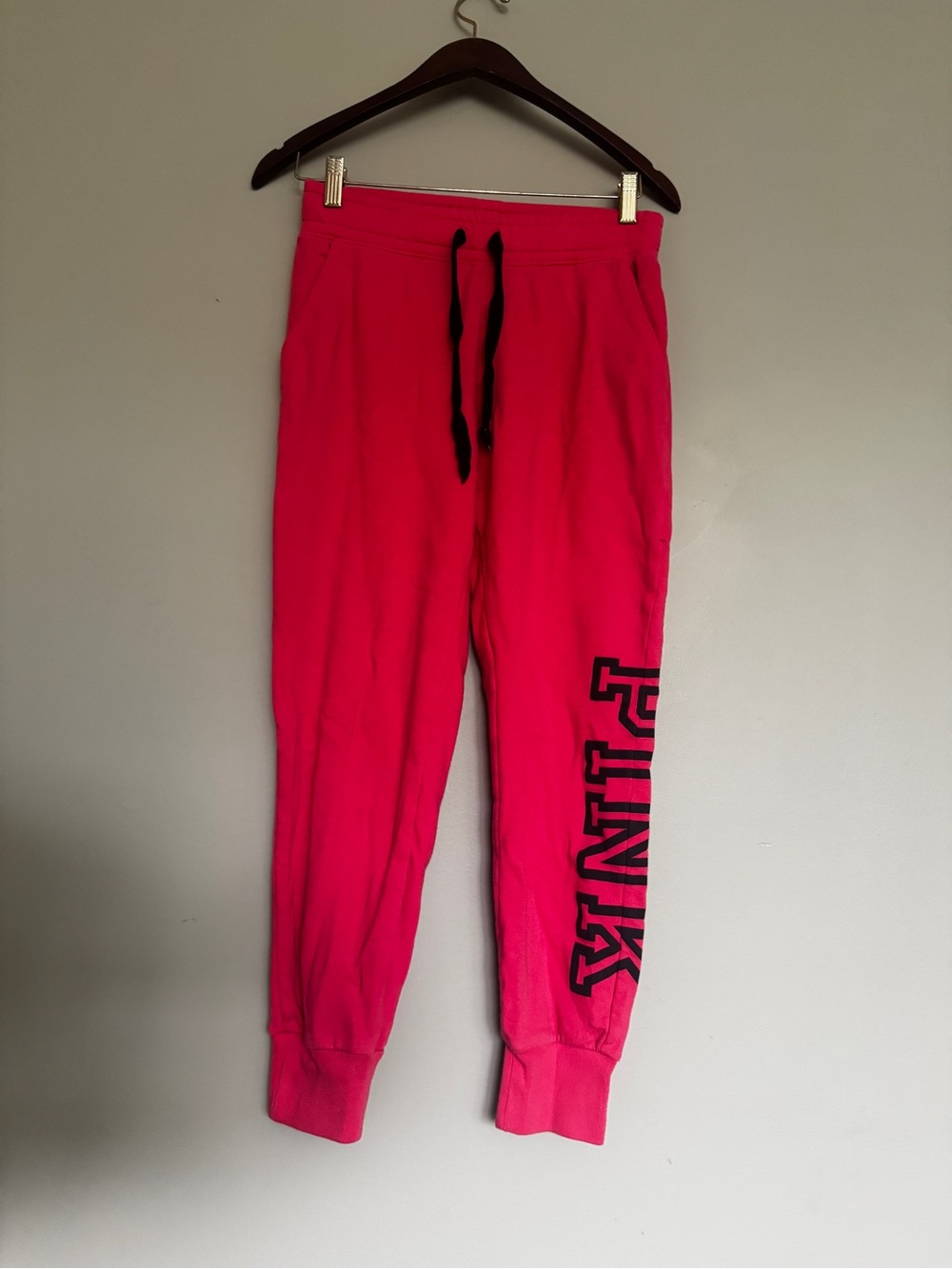 PINK Victoria's Secret Girls' Hot Pink Jogger Sweatpants with Logo